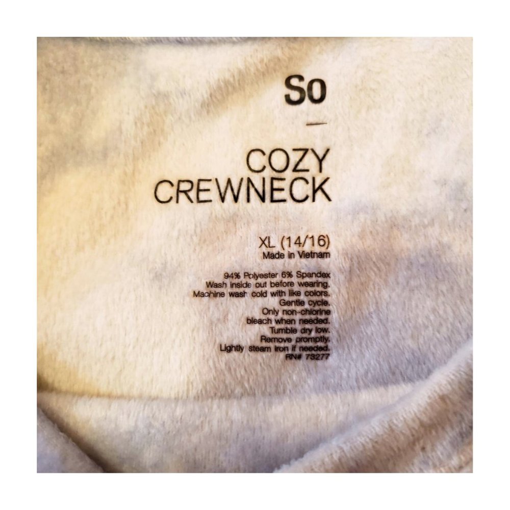 SO Cozy Tie‑Dye Crewneck Sweatshirt – Women's XL (14/16) - Picture 6 of 9